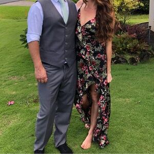 Vici Good Buds Black Hibiscus Dress